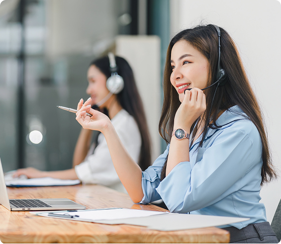 Prime Blue customer support team ready to help with your inquiry